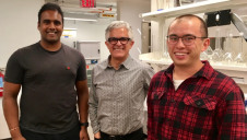 From left, Akshay Deshmukh, professor Menachem Elimelech, and Jay Werber of Yale University, have studied the energy-saving effects of batch processes in reverse osmosis